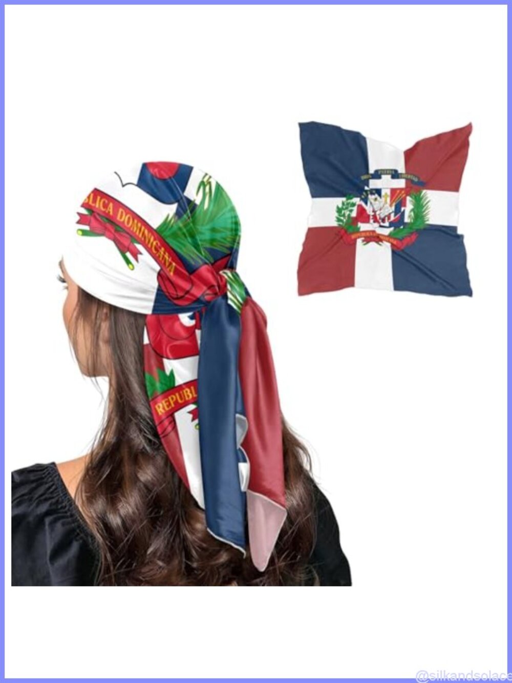 Polyester Silky Square Scarf Hair Wrap Neck Scarf Bandana